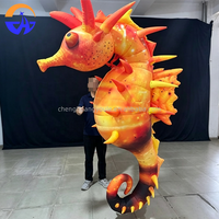 Modèle de hippocampe gonflable personnalisé pour publicité extérieure, centres commerciaux, carnavals, événements et spectacles, avec souffleur
