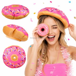 Divertido Sombrero <span class=keywords><strong>de</strong></span> Peluche con Forma <span class=keywords><strong>de</strong></span> Donut para Adultos, Accesorios <span class=keywords><strong>de</strong></span> Disfraces Suaves para Fiestas, Proveedor Mayorista para Suministros <span class=keywords><strong>de</strong></span> Festivales y Eventos - Product Image 3