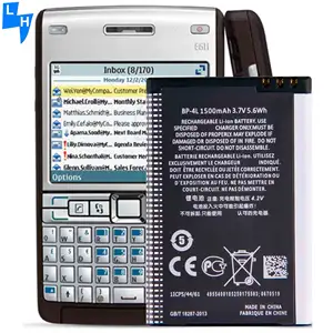 OEM 1500mAH BP-4L cep telefonu Nokia için pil E61i E63 E90 E95 N97 N810 E72 E52