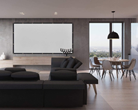 Écran de projection portable pliable 150 pouces 16:9 sans plis double face pour bureau, cinéma maison, intérieur et extérieur