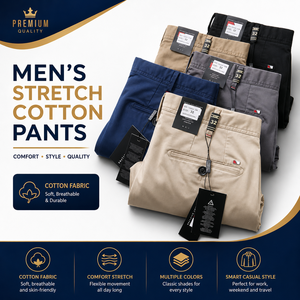 <span class=keywords><strong>Pantaloni</strong></span> Casual da <span class=keywords><strong>Uomo</strong></span> di Alta Qualità, Elasticizzati, Vestibilità Dritta, <span class=keywords><strong>Chino</strong></span>, Formali da Lavoro, in Cotone, <span class=keywords><strong>Slim</strong></span> <span class=keywords><strong>Fit</strong></span> - Product Image 1