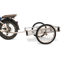 Chariot de vélo pliable compact à dégagement rapide et robuste pour le transport de marchandises