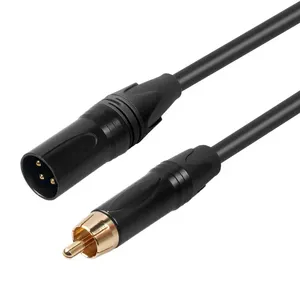 3 Pin XLR Plug Male to RCA Male Audio Jack Adapter Connector Applied on Microphone Amplifier 1M 1xlr to 1rca