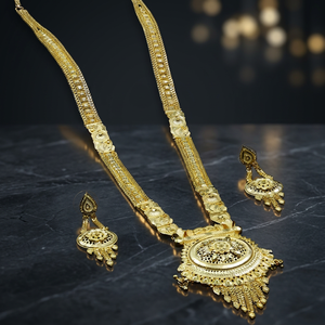 Wholesale Fashion 14K 18K 24K Micro Gold Filled <b>Necklaces</b>, Traditional Forming <b>Long</b> Jewelry Set, Brass Micro Gold Plated Jewelry - Product Image 3