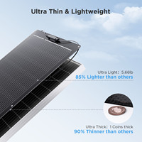 Panneau solaire flexible Callsun 100W tout noir ETFE monocristallin, module PV, efficacité 25%, pour camping-car, bateau, yacht