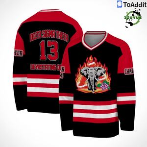 Custom Delta Sigma Theta voetbaltenue DST zwart rood Grieks studentenverenigings streetwear shirt oprichtingsjaar ademend polyester - Product Image 2