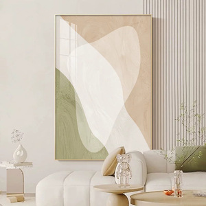 Pintura abstracta al óleo sobre lienzo con marco de aluminio, estilo minimalista para decoración de pared de salón, pieza única, 024004 - Product Image 3