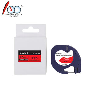 Compatible <span class=keywords><strong>Dymo</strong></span> <span class=keywords><strong>Letra</strong></span> etiqueta cinta de plástico 12267, 91201, 91202, 91203, 91204, 91205, 12mm * 4m - Product Image 3