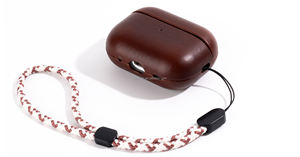 Étui en cuir de vachette véritable ciré pour <span class=keywords><strong>AirPods</strong></span> <span class=keywords><strong>Pro</strong></span> 3, protection d'écouteurs de luxe faite à la main - Product Image 2