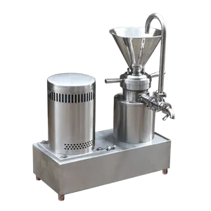 sanitary stainless steel tomato paste hazelnut tahini sesame peanut butter making machine small lab homogeneous colloid mill