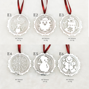 Christmas Tree Hanging Decorations Pendants Decorated Handmade Laser Cutting Sublimation Wind Spinner Blanks 3 Inch - Product Image 2