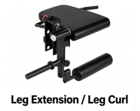 Kit d'accessoires pour extensions et curls des jambes, Sièges réglables pour tractions hautes pour Power Rack, Plaque de repose-pieds, Tube de 75 mm, Accessoires de gym pour Squat Rack