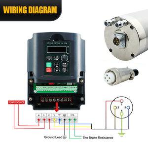 Hltnc tốc độ cao 80mm 1.5KW ER11 ER16 110V/220V/380V 24000rpm làm mát không khí <span class=keywords><strong>mini</strong></span> <span class=keywords><strong>CNC</strong></span> động cơ trục chính cho máy <span class=keywords><strong>CNC</strong></span> <span class=keywords><strong>Router</strong></span> - Product Image 4