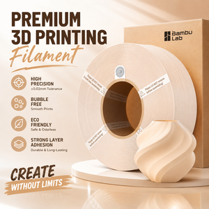 Bambu PETG HF 3D-Druckfilament 1,75mm 0,03mm Hochgeschwindigkeits-RFID-Nachfüllfilament Umweltfreundlich für Bambu X1/P1P FDM 3D-Drucker - Product Image 2
