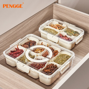 <span class=keywords><strong>PET</strong></span> o recipiente de alimento sem bisphenol A, recipiente seco quadrado do armazenamento do fruto com tampa plástica transparente - Product Image 2