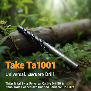 Foret universel en carbure Ttake Ta1001, revêtement Nano TiAlN, forets en carbure non percés 3Xd - Product Image 3