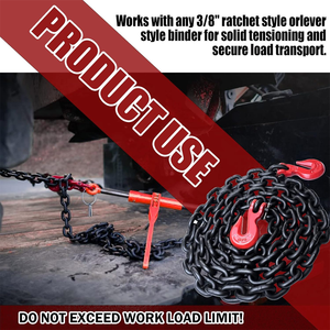 MaxPlus Hot Dip Galvanized Zinc G80 3/8" Tie Down <b>Kit</b> Conveyor Chain Link Hooks Wrecker Tow Truck Tension Lever MPR Truck Traile - Product Image 5