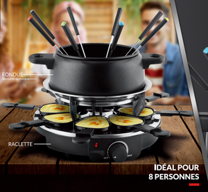 Parrilla eléctrica para fondue de mesa para fiesta, sartenes antiadherentes, <span class=keywords><strong>plancha</strong></span> Yakitori <span class=keywords><strong>Raclette</strong></span> Kebab, barbacoa, 8 personas - Product Image 5