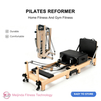 Machine de Pilates Reformer Professionnelle Pliable en Chêne/Érable, Portable et Durable, pour Studio à Domicile, Certifiée CE ISO SGS (OEM/ODM)