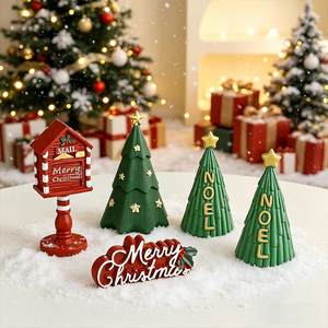 Hot Sale Resin Table Decorations Gifts for <strong>Christmas</strong> Days <strong>Postbox</strong> and Tree Shaped <strong>Christmas</strong> Ornaments for Desktop Display Gifts - Product Image 3