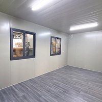 Maisonnette conteneur de luxe personnalisée de 20 pieds (16 pieds) – Villa mobile préfabriquée moderne en acier léger, maisonnette compacte en kit