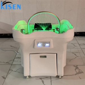 KISEN Évier de lavage portable double cuve, design moderne et tendance, sans tuyauterie, en matériau durable, pour salons de beauté - Product Image 1