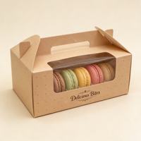 Scatola per Torte GOTOP con Finestra Trasparente in PET, Cartone per Alimenti, Robusta e Resistente all'Olio, Ideale per Confezioni Regalo di Dolci da Pasticceria