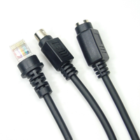 Fabrication de câbles de clavier PS-2 à cale 3A charge rapide tresse ressort en spirale enroulé PS2 Rj45 10p10c Y câble USB 3M code à barres