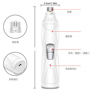 Pet <b>Nail</b> Trimmer Electric USB Rechargeable 0-35000rpm Brushless Motor Pen Shape Portable For Cats Dogs - Product Image 2