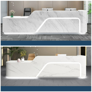 モダンシンプル 受付カウンター オフィスデスク 美容室カウンター 塗装仕上げ キャッシャー 店舗カウンター 正面モール 病院ホール - Product Image 6