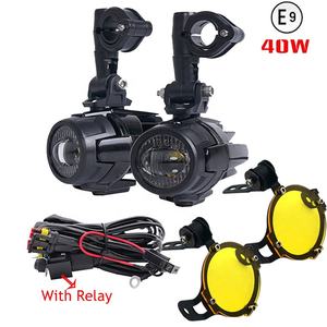 אופנוע ערפל אור 40W 4000Lm צהוב עבור LED עזר ערפל נהיגה אור הרכבה עבור <span class=keywords><strong>BMW</strong></span> R1200 GS הרפתקאות LC 2014-2016 - Product Image 4