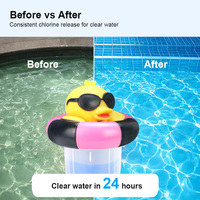 Schwimmender Chlor-Dispenser im Enten-Design aus Kunststoff für Schwimmbäder und Spas zur einfachen Chemikalienkontrolle