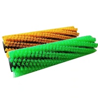 Brosse cylindrique spirale personnalisée en nylon et fil d'acier avec axe pour le nettoyage intensif des convoyeurs
