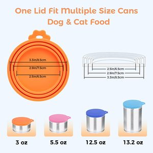 3 in 1 Universal Reusable Silicone Pet Can Lids Airtight Food Storage Sealing Covers for Dog Cat Food Tin Cans Fresh Keeping Top - Product Image 3