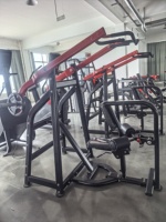 Appareil de musculation commercial à une poignée, à charge par plaques, avec support pectoral et poignée à double angle, pour entraînement avant et dorsal