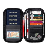 Portefeuille de voyage YIHUAXING avec fermeture éclair en polyester, personnalisable avec logo, pour passeport et documents importants