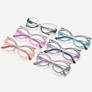 Nouvelles Lunettes Anti-Lumière Bleue pour Femmes 2025, Monture Métallique, Forme Papillon Creuse Colorée - Product Image 4