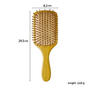 Vendita all'ingrosso eco-friendly pettine ad aria naturale biodegradabile per la cura dei capelli in gomma con Logo personalizzato a casa con Laser - Product Image 2