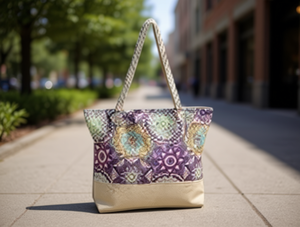 Borsa Tote in Tela Stampata da Donna con Tracolla, Stile Casual, Apertura Superiore, Capacità 3L - Product Image 2