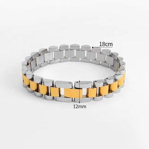 Nouveau Bracelet de Montre Épais et Élégant Personnalisé, Bijou Tendance en Acier Inoxydable, Chaîne Maillons Étanche - Product Image 4