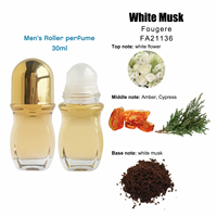 Parfum personnalisé pour homme 30ml OEM, arôme boisé musqué au thé ambré, parfum en roll-on, parfum d'été aux phéromones, huile essentielle parfumée