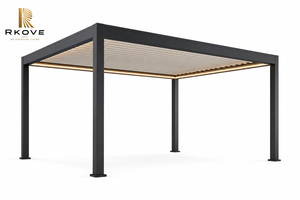 Pérgola Eléctrica Inteligente RKOVE RK-C3 4*5m, Techo de Láminas de Aluminio Motorizado, Iluminación LED Integrada, Control por Aplicación, Sensor de Lluvia, Personalizable - Product Image 5