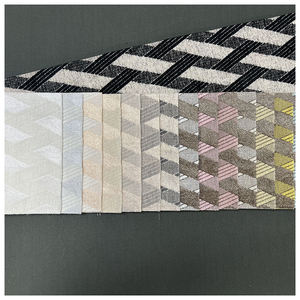 Fabricant Personnalisé 100% Polyester Bleu Gris Lettres Géométriques Chenille Jacquard Tissu d'<span class=keywords><strong>ameublement</strong></span> - Product Image 2