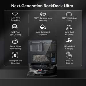 Aspirateur robot <span class=keywords><strong>Roborock</strong></span> Saros <span class=keywords><strong>10</strong></span> avec fonction de lavage, aspiration puissante de 22000 Pa, VibraRise 4000 VPM, haute pression 8N, ultra-fin, pour les zones domestiques et les animaux domestiques - Product Image 6