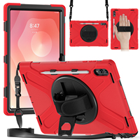 Casing Pelindung Tablet Samsung Galaxy Tab S11 Ultra SM-X936 14.6 Inch, Anti Benturan dengan Penyangga Putar 360 Derajat