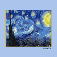 Le fabricant fournit des peintures décoratives modernes en bois massif, style Lu Hua Art, pour peinture à l'huile numérique DIY, dessin et coloriage manuels, thème Hogwarts.