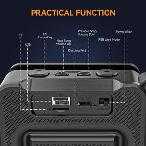 Mini Altavoz Bluetooth RGB SING-E ZQS-B109 con Soporte, Precio de Fábrica, Listo para Enviar, Perfecto para Fiestas y Campamentos - Product Image 4