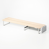 Soporte de Madera para Controlador de Estilo Moderno, Soporte Elevador para PC con Almacenamiento Extra Grande, Escritorios para Computadora, Soporte Elevador para Monitor con USB-C
