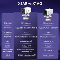 Projecteur intelligent Hotack X1AR Android 14 sans fil, projecteur vidéo HD pour cinéma maison, jeux vidéo, projecteur portable mini extérieur