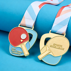 Medal Factory Custom Metal 3D Personalized Medal Sports Gold Soccer Taekwondo Running <b>Table</b> <b>Tennis</b> Medal Custom - Product Image 1